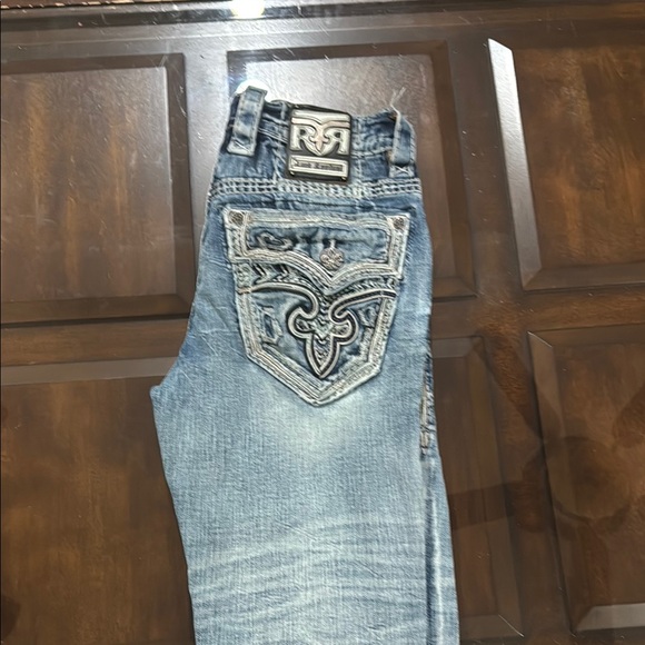 Rock Revival Other - Rock Revival Light Blue Jeans with Embroidered Pockets